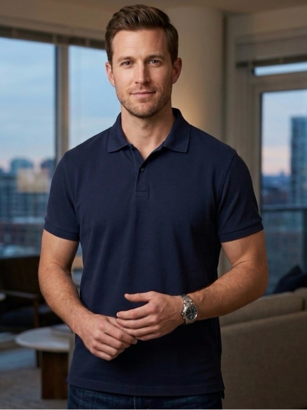 Walter Hagen XI | navy polo shirt | 2XL - Picture 9 of 9